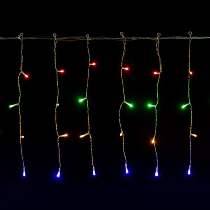 Aigostar-LED Venkovní vánoční řetěz 100xLED/8 funkcí 3xAA 8x0,4m IP44 multicolor