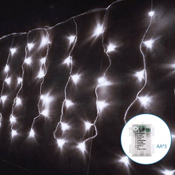 Aigostar - LED Venkovní vánoční řetěz 100xLED/8 funkcí 8x0,4m IP44 studená bílá