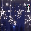 Aigostar - LED Venkovní vánoční řetěz 120xLED/6W/230V/8 funkcí 3x0,6m IP44 studena bílá + dálkové ovládání