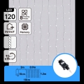 Aigostar - LED Venkovní vánoční řetěz 120xLED/8 funkcí 3,9x1,2m IP44 studená bílá