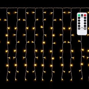 Aigostar - LED Venkovní vánoční řetěz 150xLED/6W/230V/8 funkcí 1,5x1m IP44 teplá bílá + dálkové ovládání