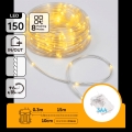 Aigostar - LED Venkovní vánoční řetěz 150xLED/8 funkcí 3xAA 15,3m IP44 teplá bílá