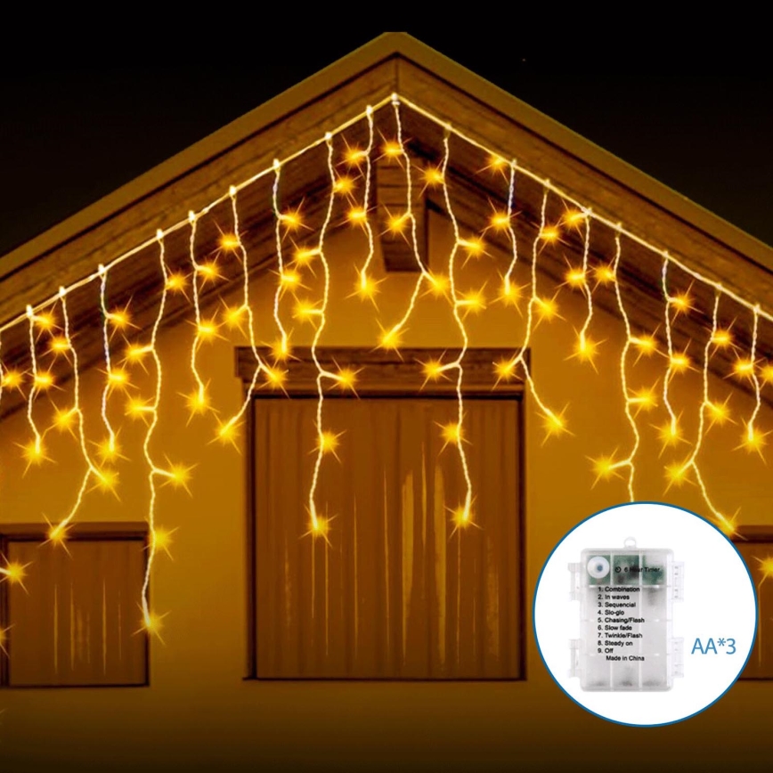Aigostar - LED Venkovní vánoční řetěz 200xLED/8 funkcí 13x0,6m IP44 teplá bílá