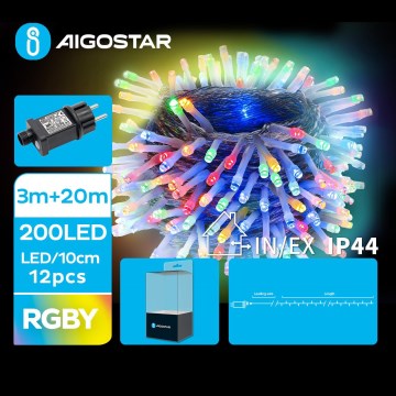 Aigostar - LED Venkovní vánoční řetěz 200xLED/8 funkcí 23m IP44 multicolor