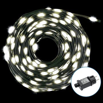 Aigostar - LED Venkovní vánoční řetěz 300xLED/8 funkcí 33m IP44 studená bílá