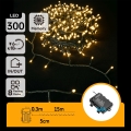Aigostar-LED Venkovní vánoční řetěz 300xLED/8 funkcí 3xAA 15,3m IP44 teplá bílá