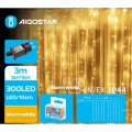 Aigostar - LED Venkovní vánoční řetěz 300xLED/8 funkcí 6x3m IP44 teplá bílá
