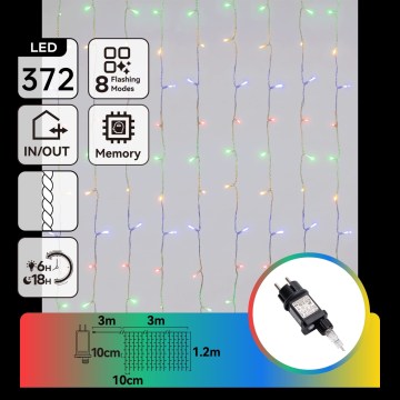 Aigostar - LED Venkovní vánoční řetěz 372xLED/8 funkcí 6x1,2m IP44 multicolor