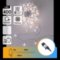 Aigostar - LED Venkovní vánoční řetěz 400xLED/8 funkcí 43m IP44 teplá bílá/studená bílá
