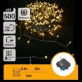 Aigostar - LED Venkovní vánoční řetěz 500xLED/8 funkcí 4xAA 25,3 m IP44 teplá bílá