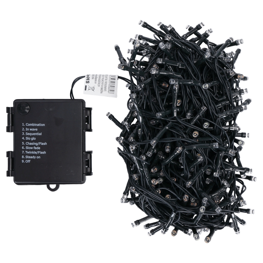 Aigostar - LED Venkovní vánoční řetěz 500xLED/8 funkcí 4xAA 25,3 m IP44 multicolor