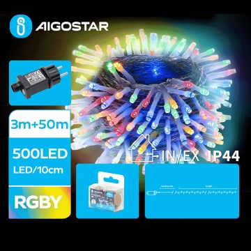 Aigostar - LED Venkovní vánoční řetěz 500xLED/8 funkcí 53m IP44 multicolor