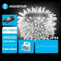 Aigostar - LED Venkovní vánoční řetěz 500xLED/8 funkcí 53m IP44 studená bílá