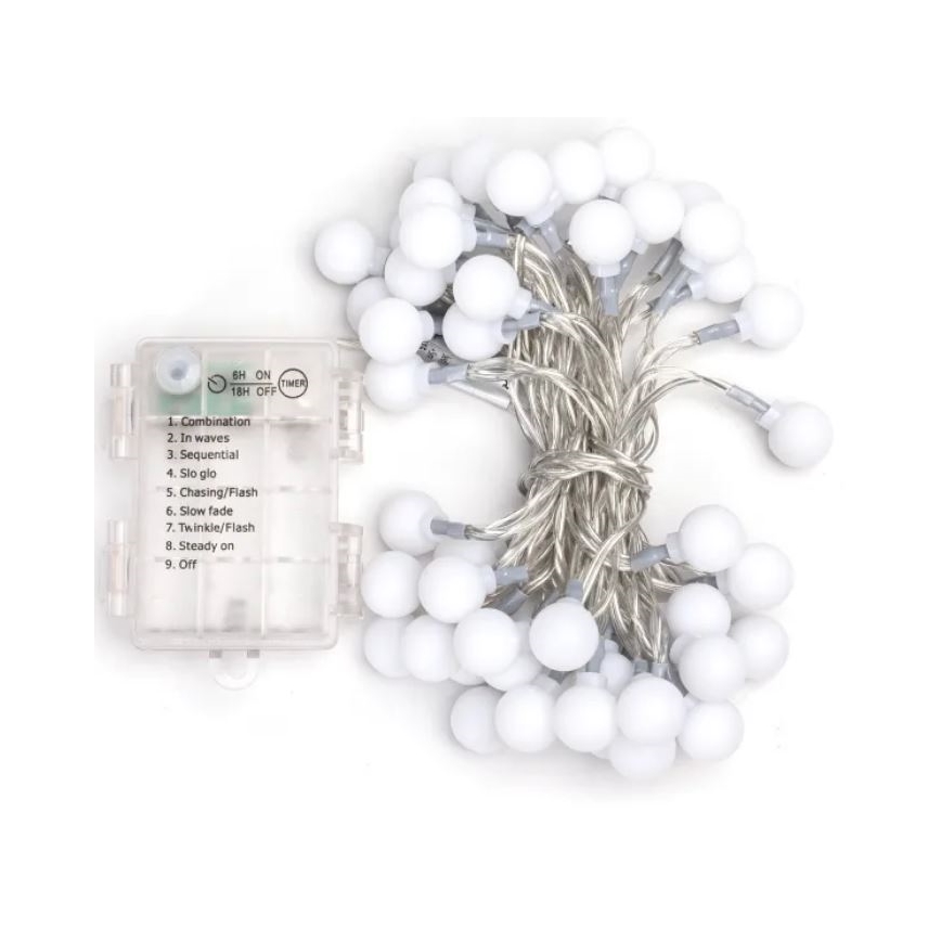 Aigostar - LED Venkovní vánoční řetěz 50xLED/3xAA/8 funkcí 5,3 m IP44 multicolor