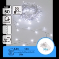 Aigostar - LED Venkovní vánoční řetěz 50xLED/8 funkcí 3xAA 1,8m IP44 studená bílá