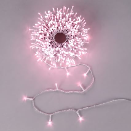 Aigostar - LED Venkovní vánoční řetěz 50xLED/8 funkcí 3xAA 5,3m IP44 růžová