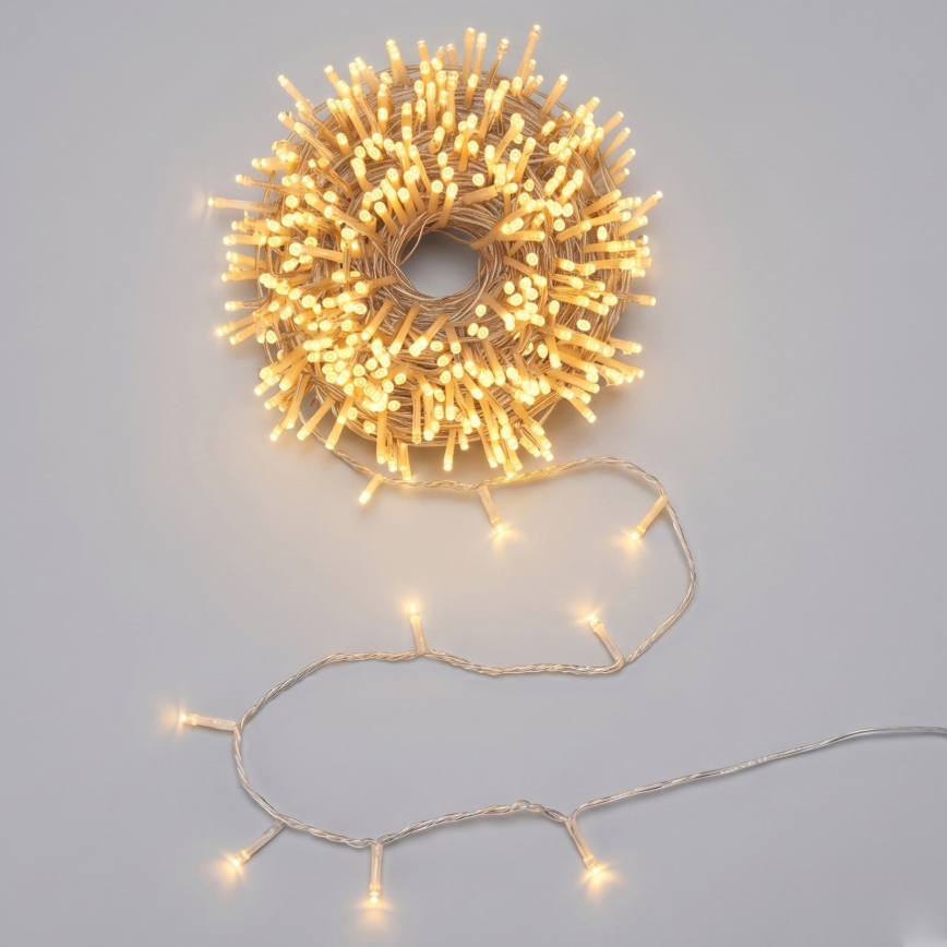 Aigostar - LED Venkovní vánoční řetěz 50xLED/8 funkcí 3xAA 5,3m IP44 teplá bílá