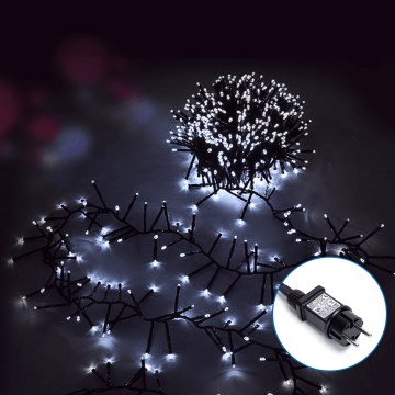 Aigostar - LED Venkovní vánoční řetěz 600xLED/8 funkcí 18m IP44 studená bílá