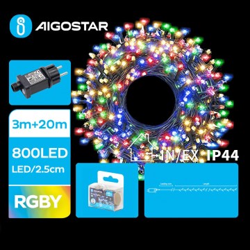 Aigostar - LED Venkovní vánoční řetěz 800xLED/8 funkcí 23m IP44 multicolor