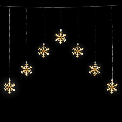 Aigostar - LED Venkovní vánoční řetěz 84xLED/8 funkcí 1,2x1m IP44 teplá bílá vločky