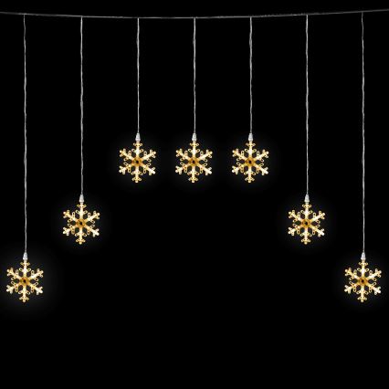 Aigostar - LED Venkovní vánoční řetěz 84xLED/8 funkcí 1,2x1m IP44 teplá bílá vločky