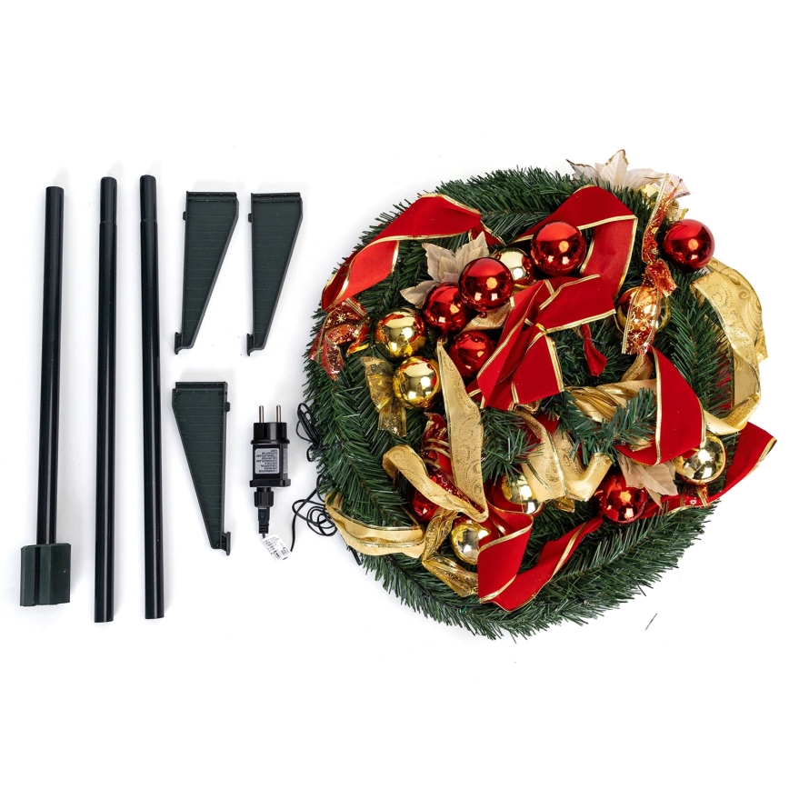 Aigostar - LED Venkovní vánoční strom 100xLED 1,5m IP44 červená/zlatá teplá bílá