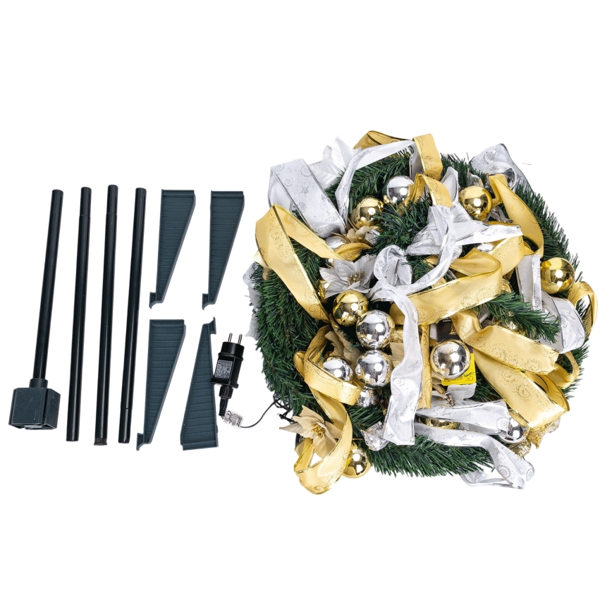 Aigostar - LED Venkovní vánoční strom 150xLED 1,8m IP44 bílá/zlatá studená bílá