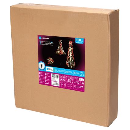 Aigostar - LED Venkovní vánoční strom 150xLED 1,8m IP44 červená studená bílá