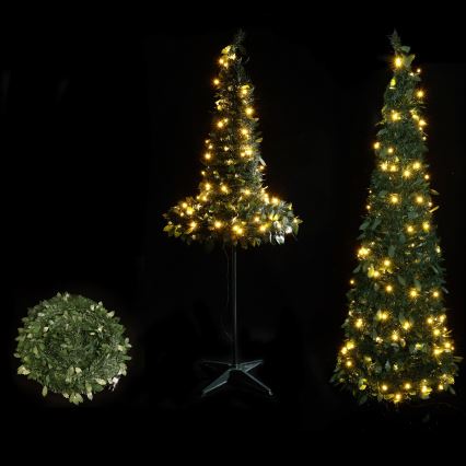 Aigostar - LED Venkovní vánoční strom 80xLED 1,2m IP44 zelená teplá bílá