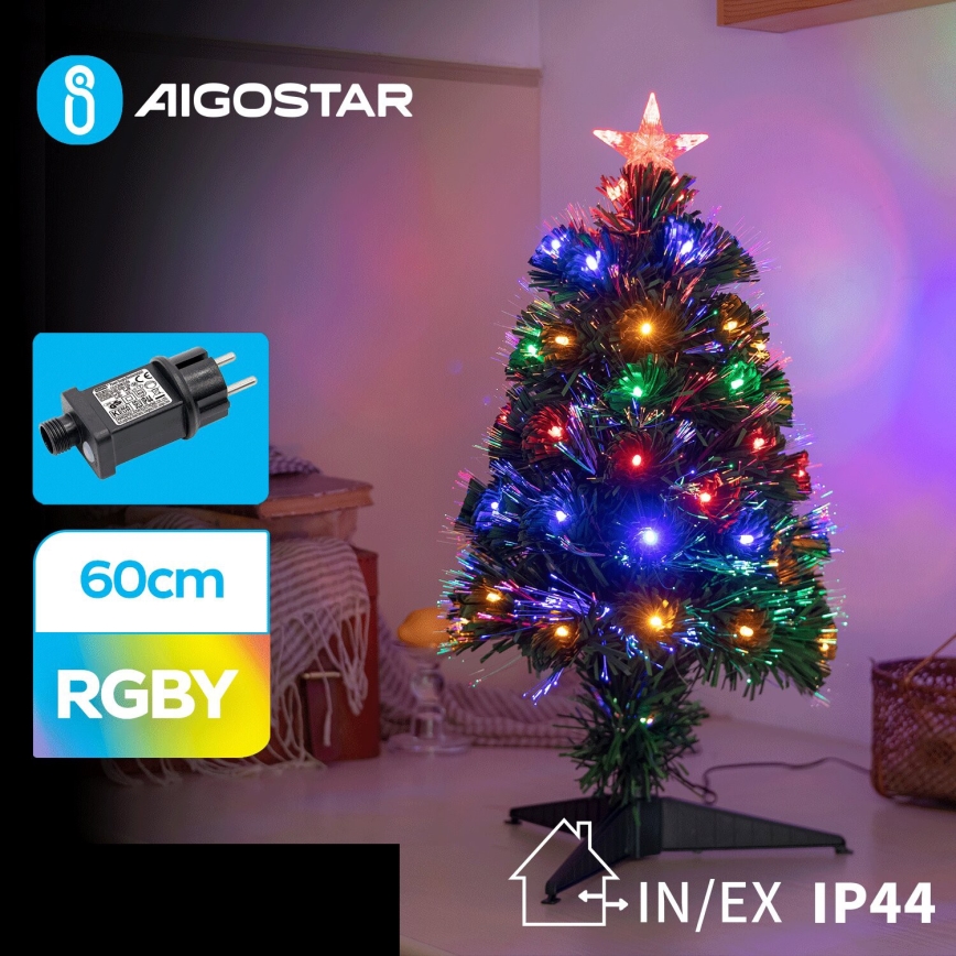 Aigostar - LED Venkovní vánoční stromek LED/3,6W/230V 60 cm IP44 multicolor