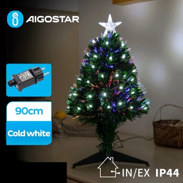 Aigostar - LED Venkovní vánoční stromek LED/3,6W/230V 90 cm IP44 studená bílá