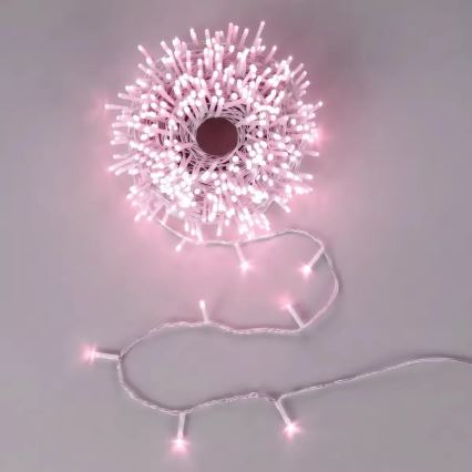 Aigostar - LED Venkovní vánoční řetěz 500xLED/8 funkcí 53m IP44 růžová