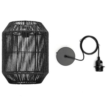 Aigostar - Lustr na lanku 1xE27/60W/230V černá
