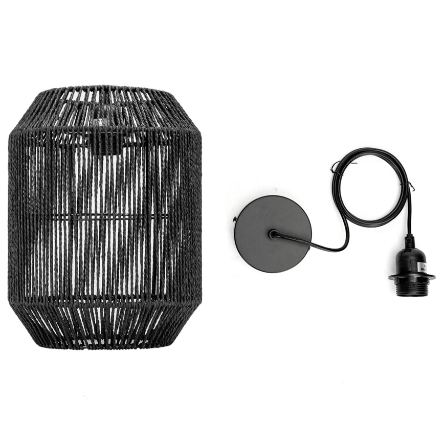 Aigostar - Lustr na lanku 1xE27/60W/230V černá