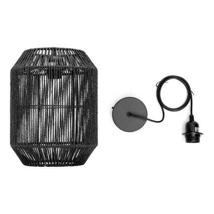 Aigostar - Lustr na lanku 1xE27/60W/230V černá pr. 23 cm