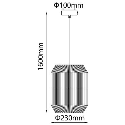 Aigostar - Lustr na lanku 1xE27/60W/230V černá pr. 23 cm