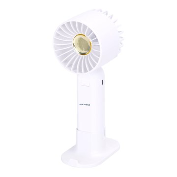 Aigostar - Nabíjecí kapesní ventilátor 4W/5V 500mAh USB bílá