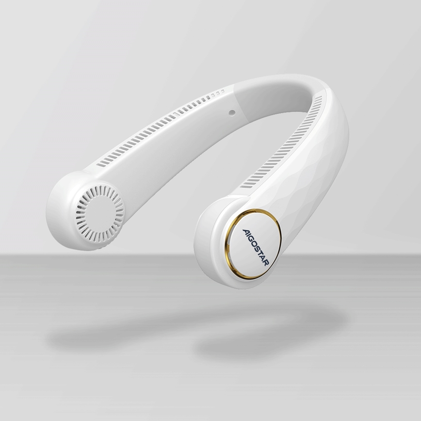 Aigostar - Nabíjecí ventilátor na krk 4W/5V 2000mAh bílá