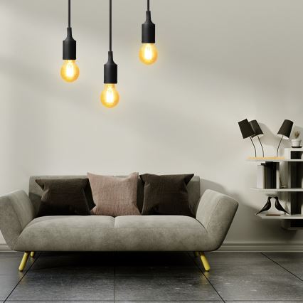 Aigostar - Napájecí kabel 1xE27/60W/250V černá
