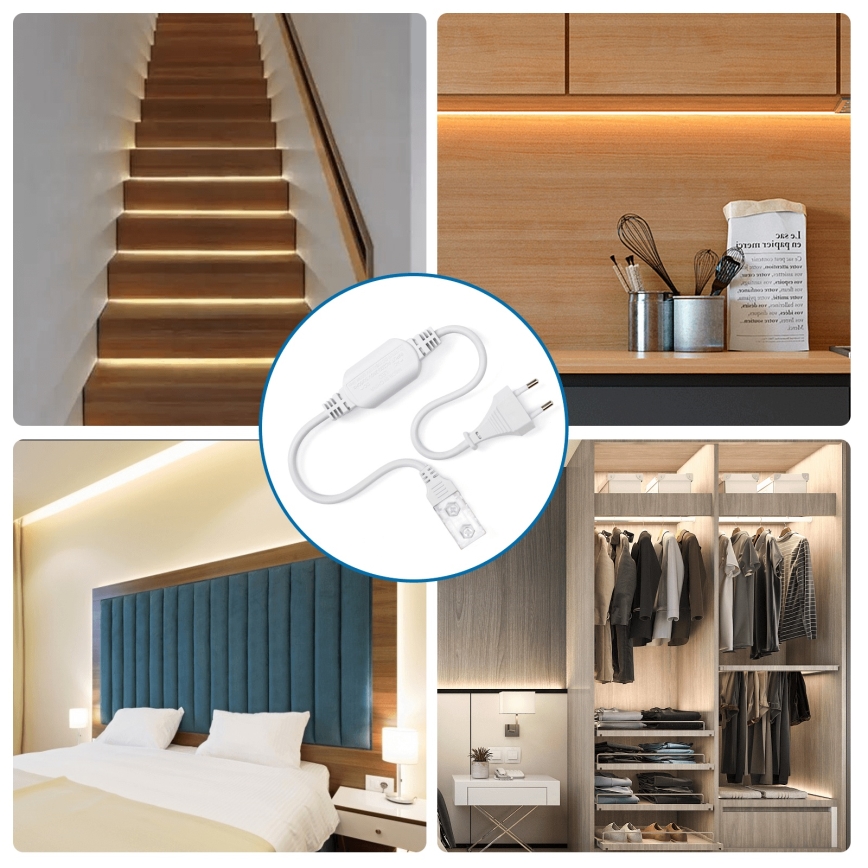 Aigostar - Napájecí zdroj pro LED pásky 10 mm 600W/230V bílá