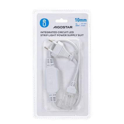 Aigostar - Napájecí zdroj pro LED pásky 10 mm 600W/230V bílá