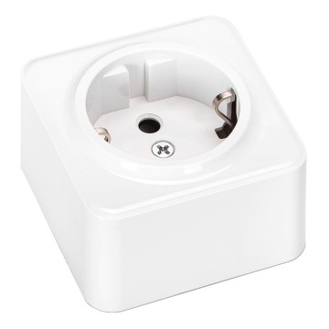 Aigostar - Nástěnná domovní zásuvka SCHUKO 250V bílá