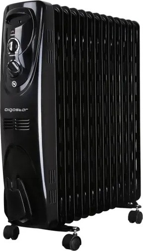 Aigostar - Olejový ohřívač s 13 žebry 2500W/230V černá
