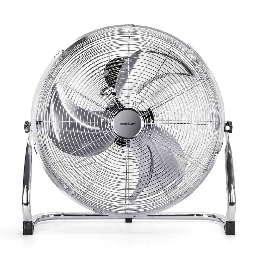Aigostar - Podlahový ventilátor 100W/230V 51 cm lesklý chrom
