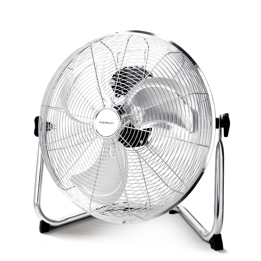 Aigostar - Podlahový ventilátor 100W/230V 51 cm lesklý chrom