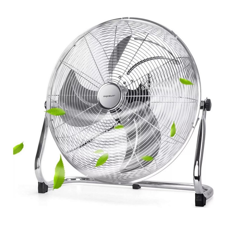 Aigostar - Podlahový ventilátor 100W/230V 51 cm lesklý chrom