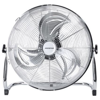 Aigostar - Podlahový ventilátor 100W/230V pr. 54 cm lesklý chrom