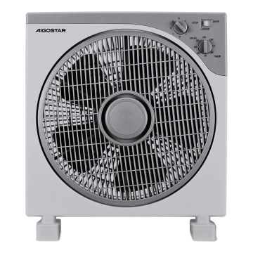 Aigostar - Podlahový ventilátor 35W/230V pr. 30 cm bílá/šedá