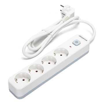 Aigostar - Prodlužovací kabel s vypínačem 4Z Typ F 1,5m SCHUKO bílá