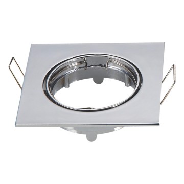 Aigostar - Rámeček pro podhledové svítidlo GU10 8,2x8,2 cm lesklý chrom